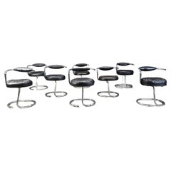 Chaises de salle à manger cobra vintage de Giotto Stoppino, 1970, lot de 8