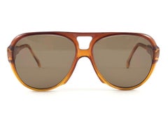 Vintage Cobra Optyl Ombre 3020 Two Tone Amber Oversized Optyl Sunglasses