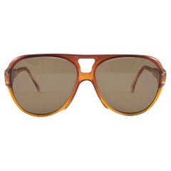 Vintage Cobra Optyl Ombre 3020 zweifarbige Bernstein übergroße Optyl-Sonnenbrille