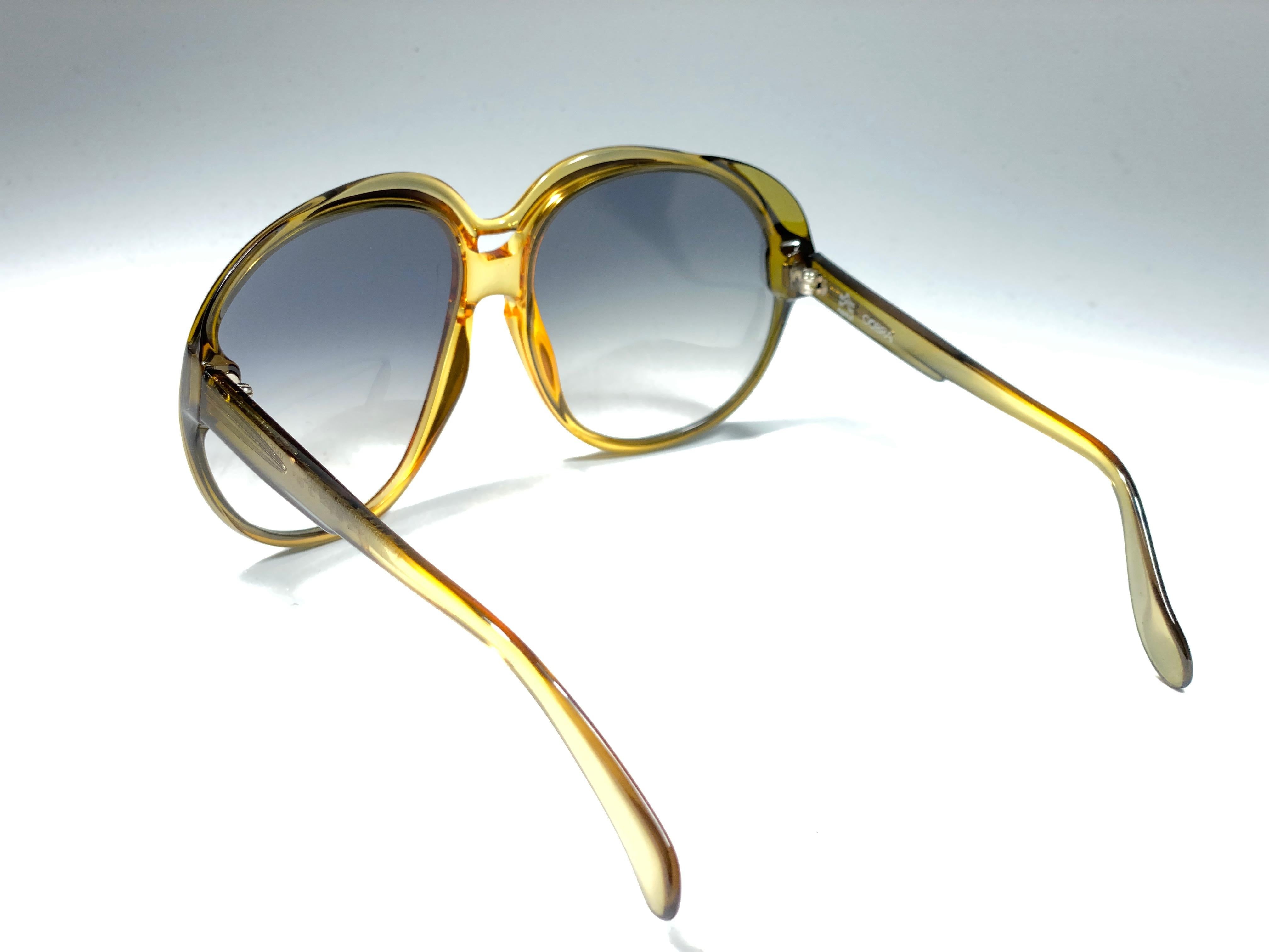 Gray  Vintage Cobra Optyl Ombre 3031 Oversized Optyl Sunglasses
