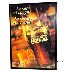 Vintage Coca Cola Backlit Advertising Panel 1980s