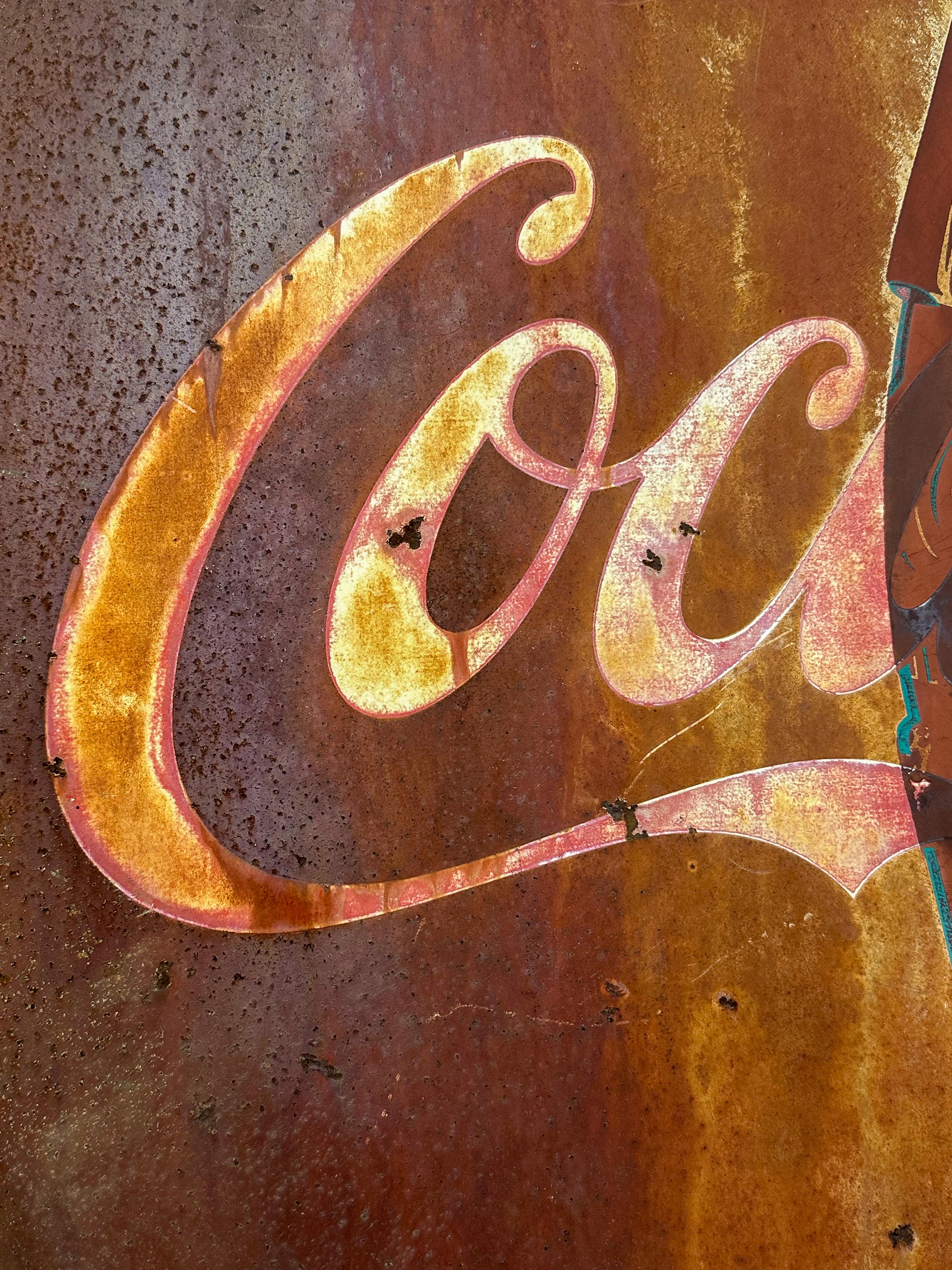 American Vintage Coca Cola Sign For Sale