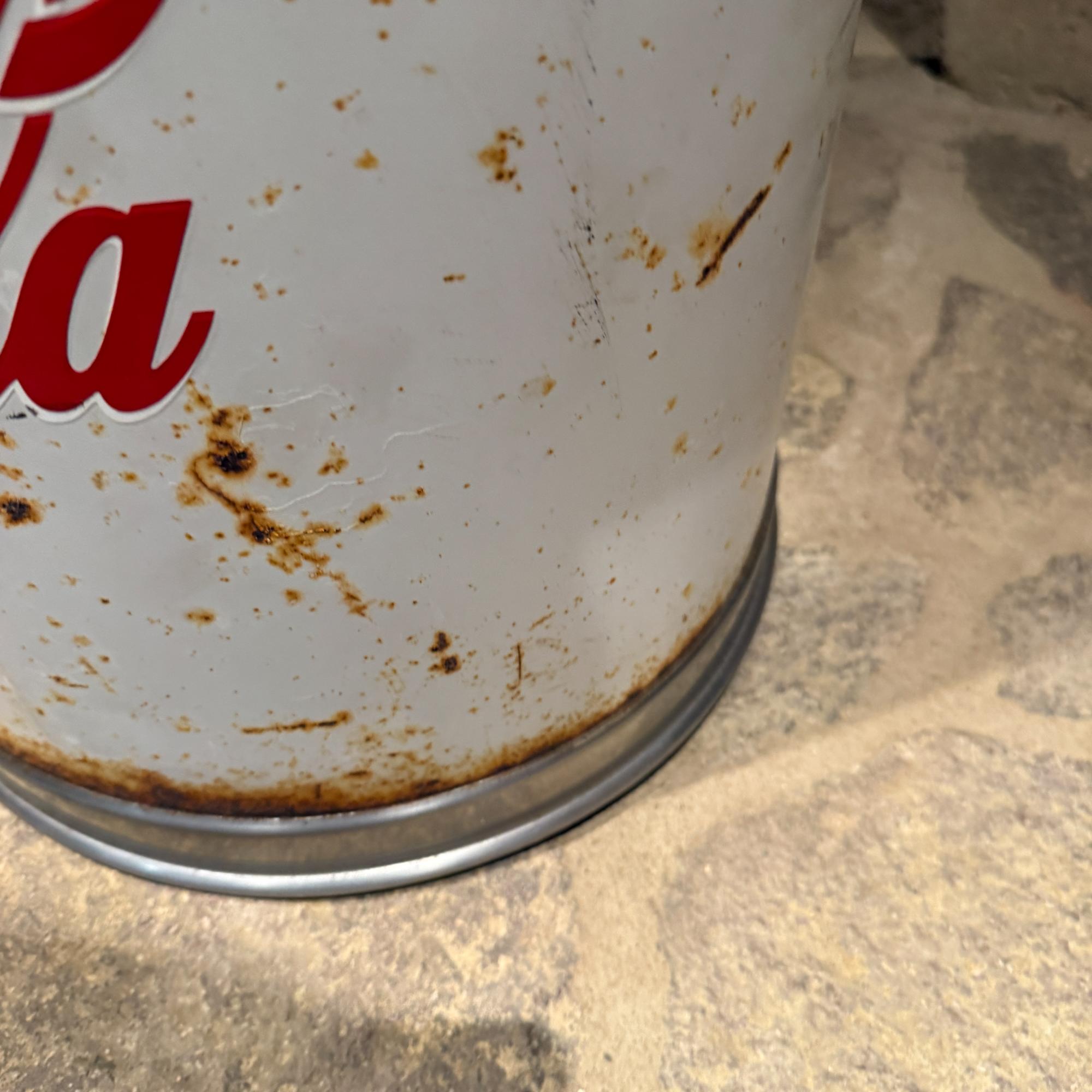 Vintage Coca Cola Trash Can Mid-Century For Sale 4