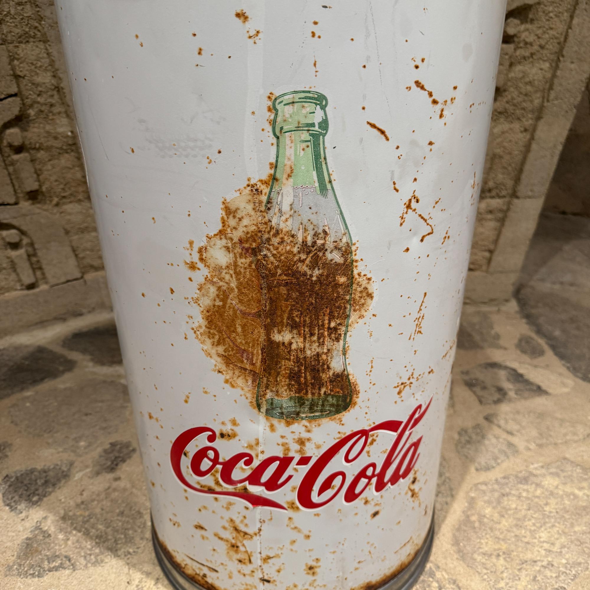 Mid-20th Century Vintage Coca Cola Trash Can Mid-Century For Sale