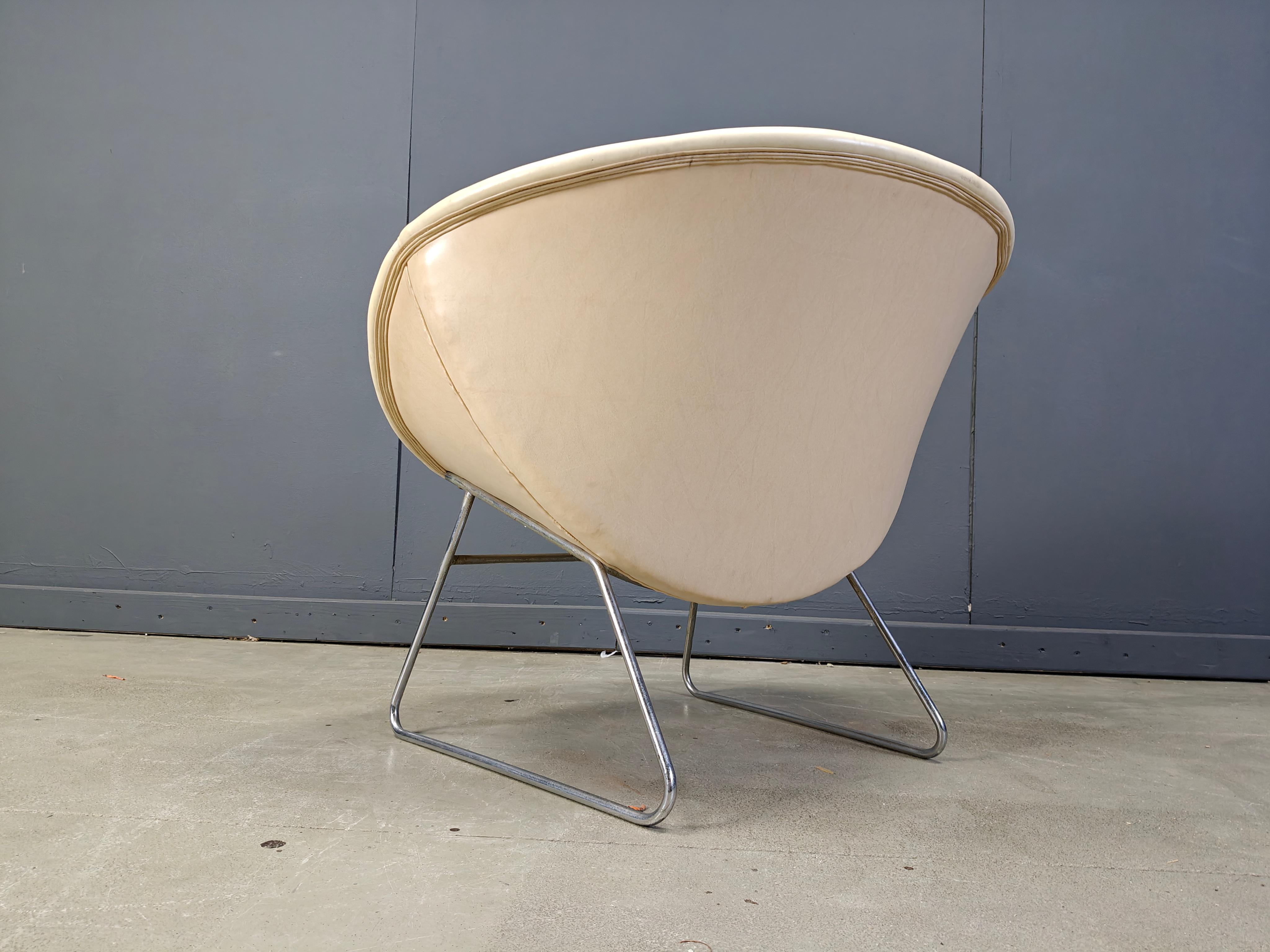 Silla Vintage Cocco de Rudolf Wolf para Rohé Noordwolde, años 60 Moderno de mediados de siglo en venta
