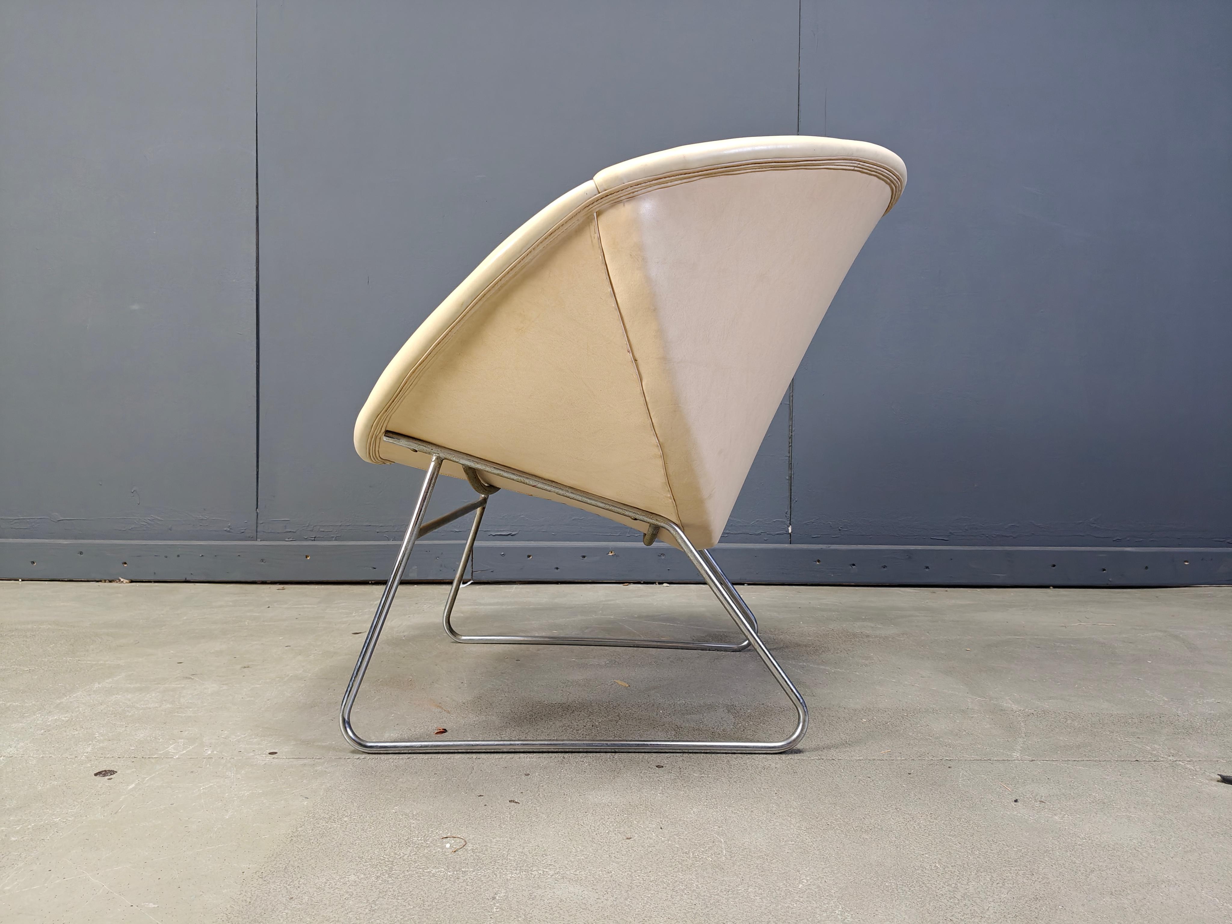 Silla Vintage Cocco de Rudolf Wolf para Rohé Noordwolde, años 60 mediados del siglo XX en venta