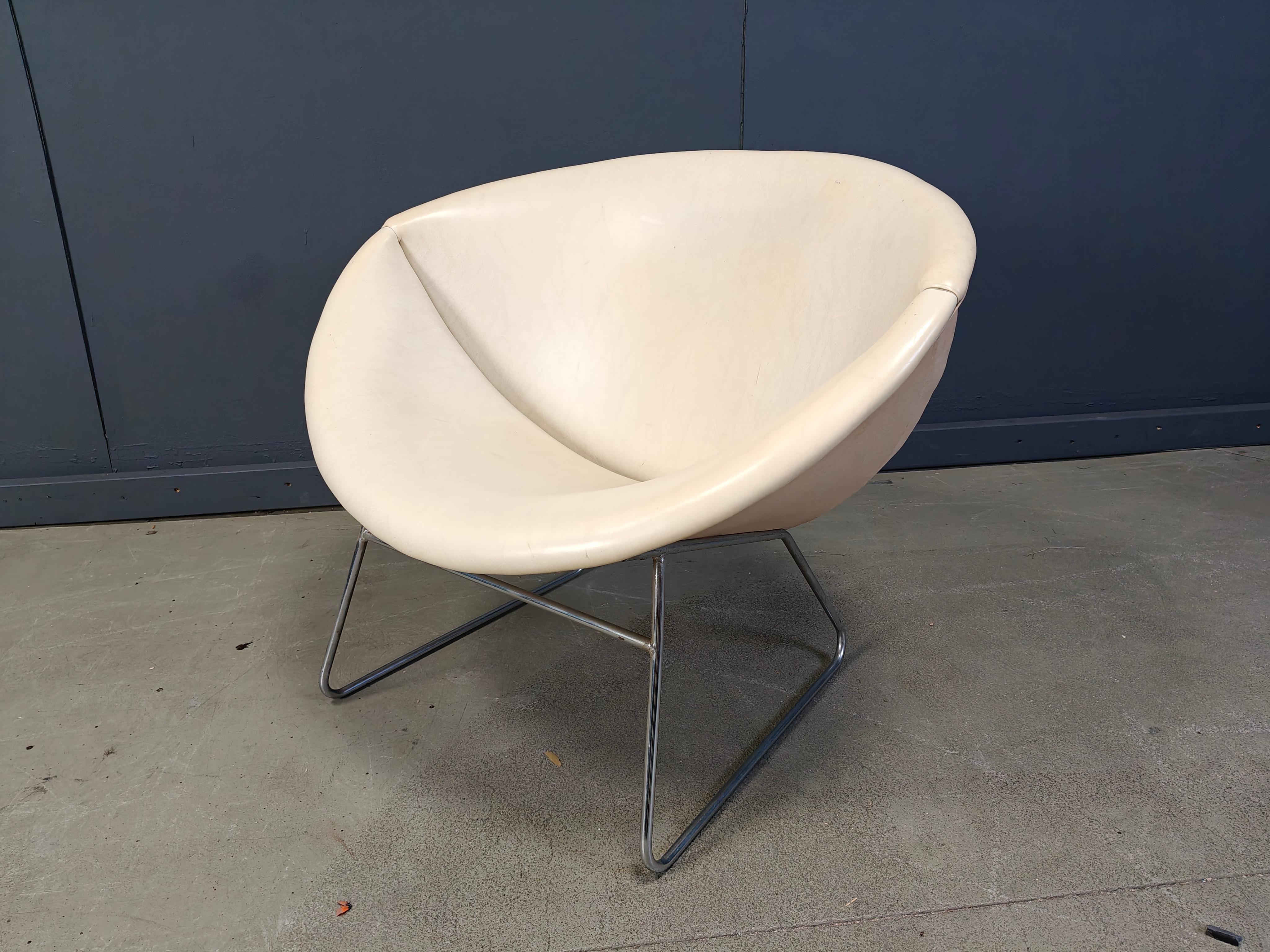 Silla Vintage Cocco de Rudolf Wolf para Rohé Noordwolde, años 60 cuero de imitación en venta