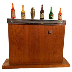 Vintage Cocktail Bar Pick Set w/ Liquor Bottle and Cocktail Shaker Topped Picks