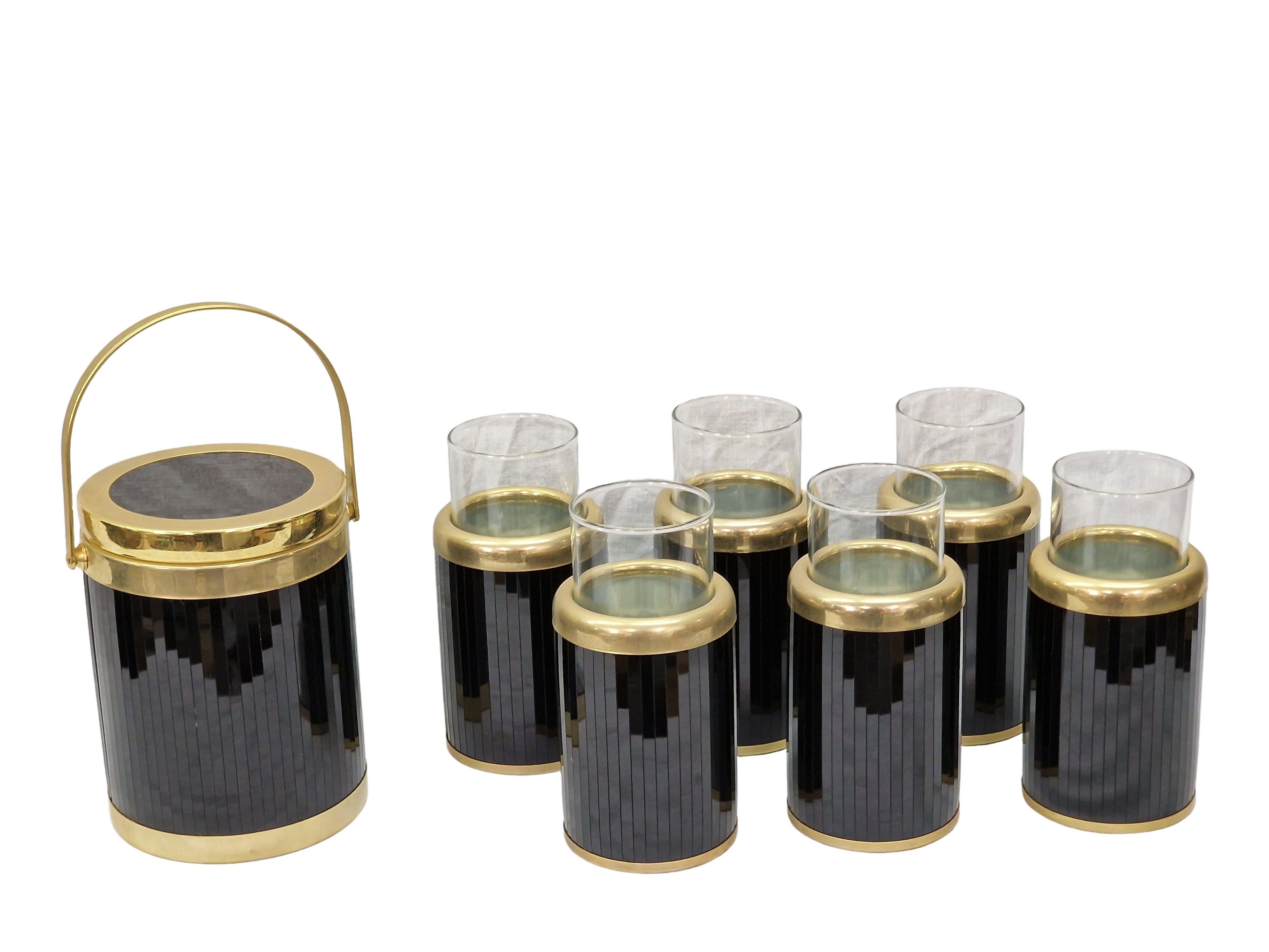 Vintage Cocktail Barware Accessories Set, famous Glasette by Lidian, 1970s Italy For Sale 4