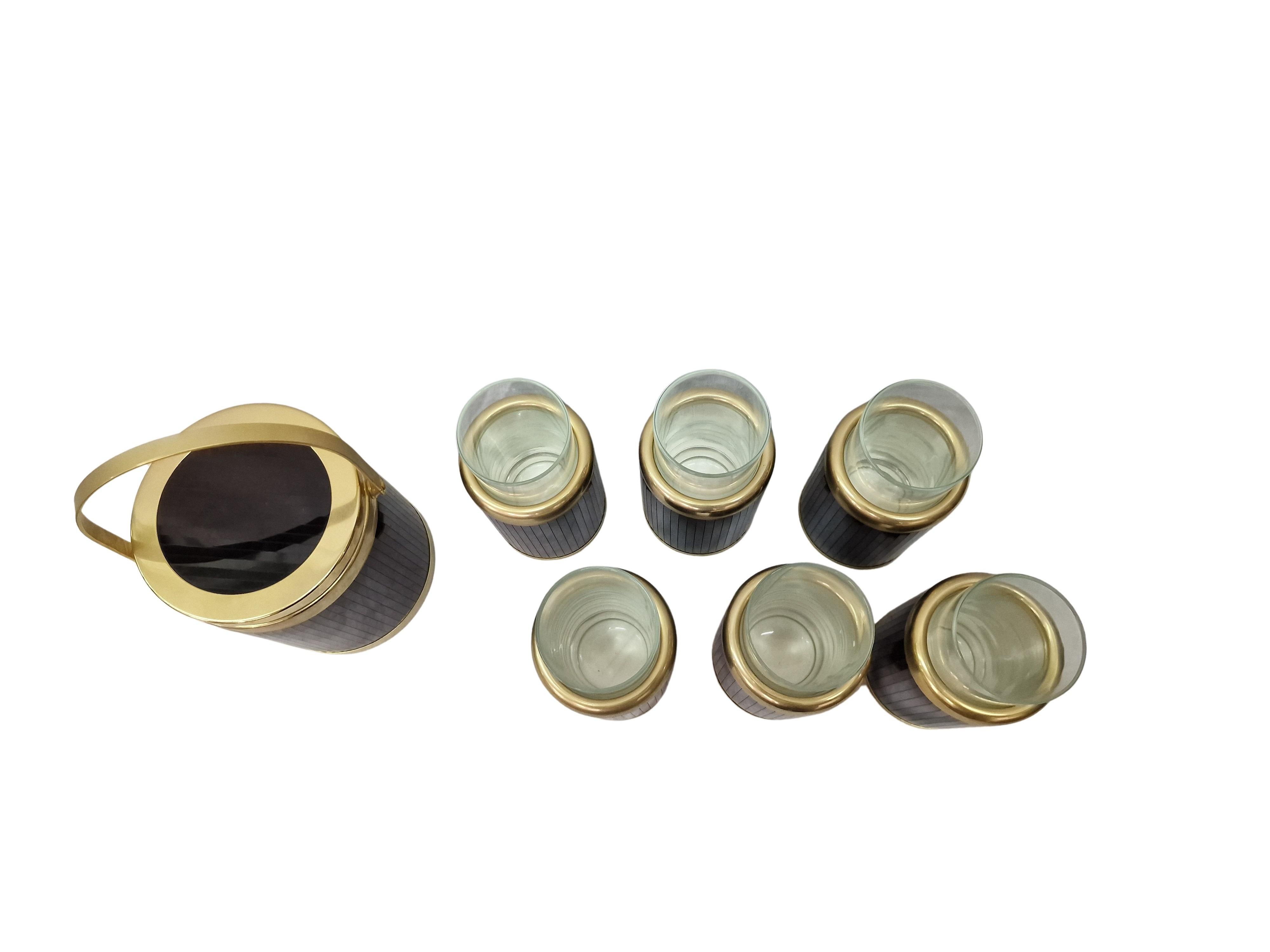 Vintage Cocktail Barware Accessories Set, famous Glasette by Lidian, 1970s Italy For Sale 5
