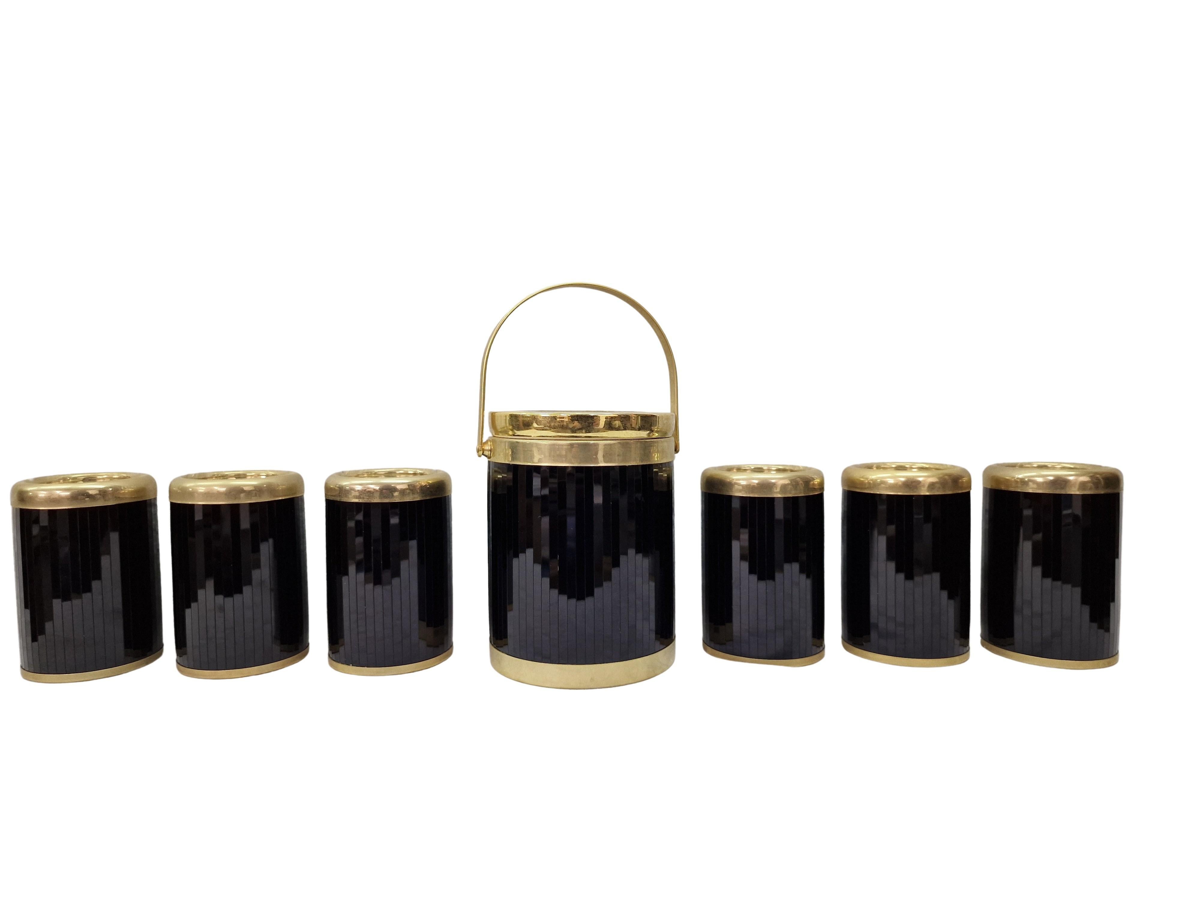 Vintage Cocktail Barware Accessories Set, famous Glasette by Lidian, 1970s Italy For Sale 6