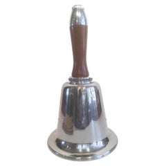 Vintage Cocktail Bell / Town Crier, Chrome and Wood Bell-Form Cocktail Shaker