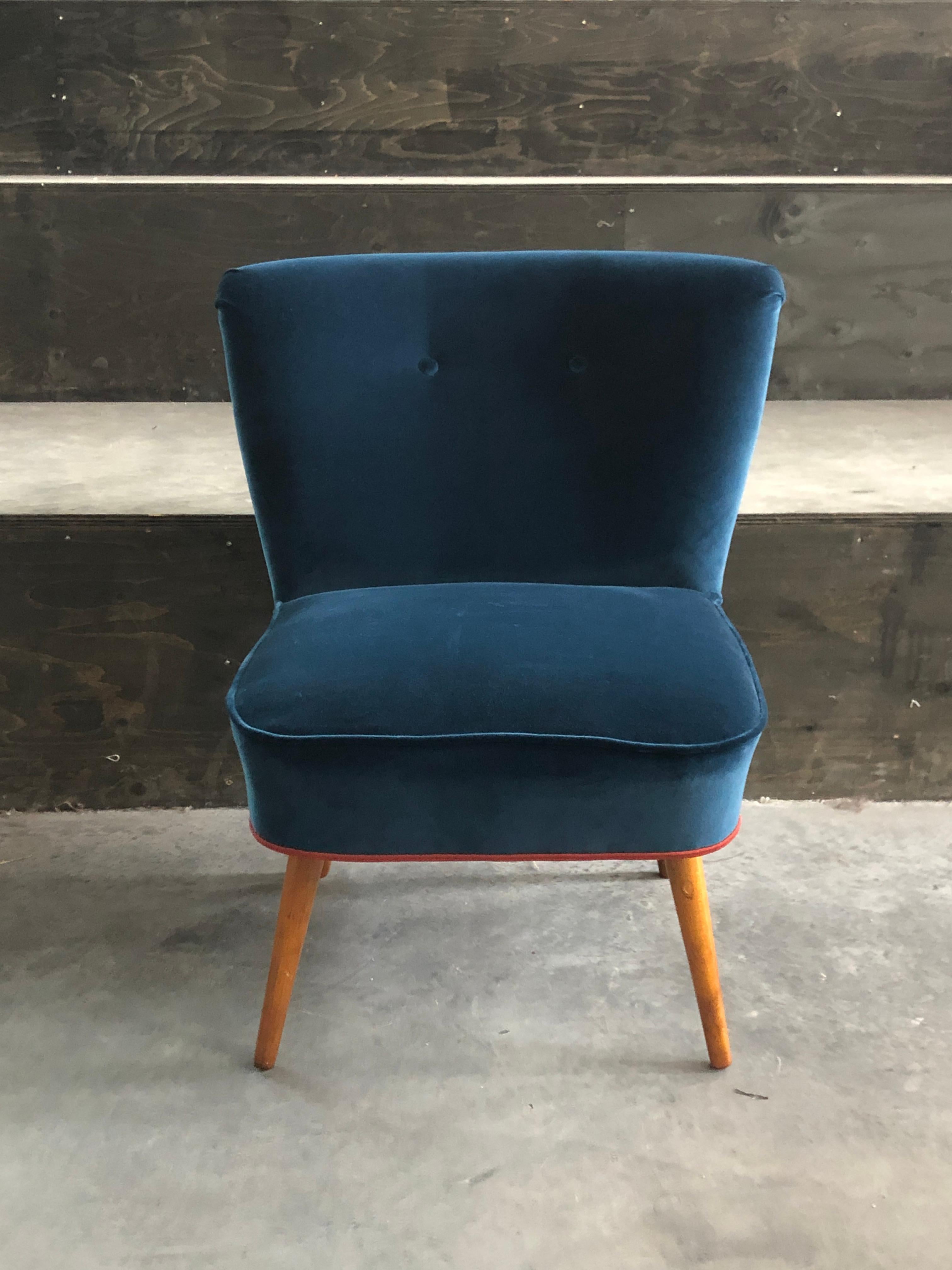 blue cocktail chair