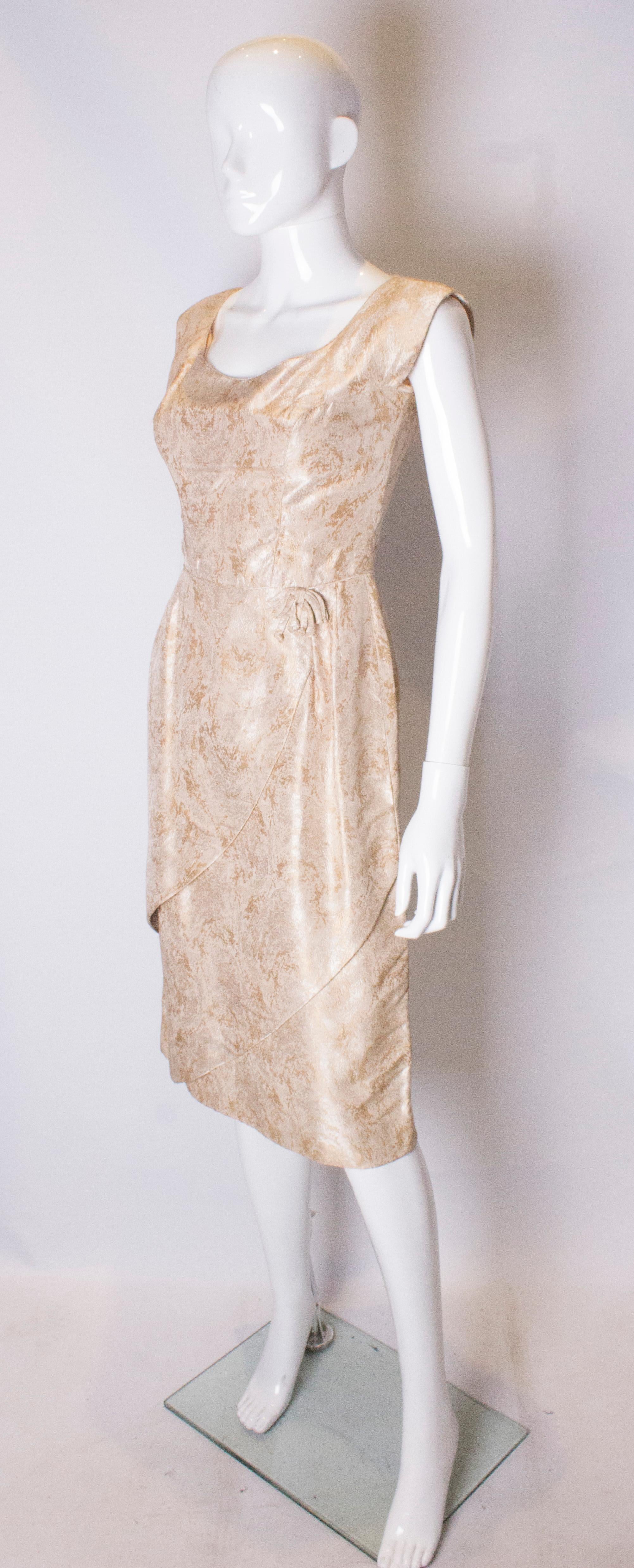 Beige Vintage Cocktail Dress by Neusteters For Sale