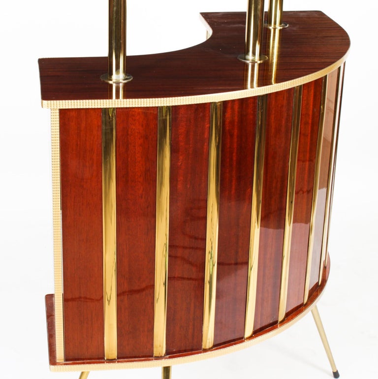 Vintage Cocktail Drinks Bar Wine Bar Dry Bar and 2 Stools 20th