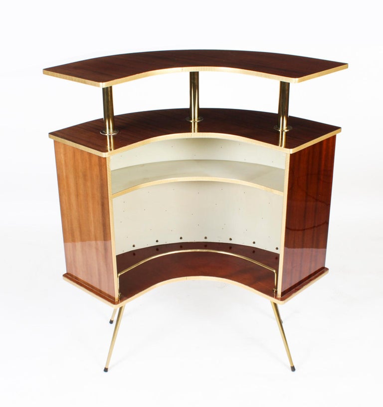 Vintage Cocktail Drinks Bar Wine Bar Dry Bar and 2 Stools 20th