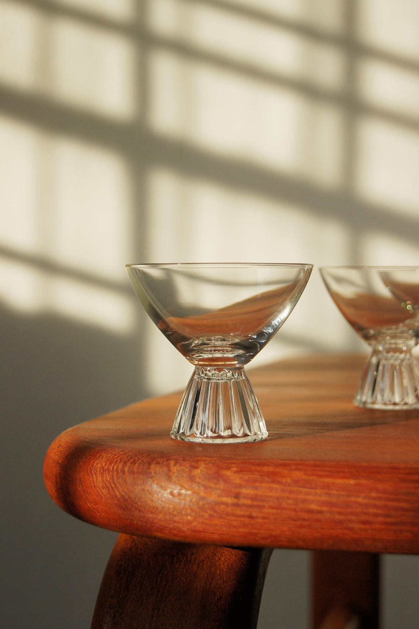 Vintage Cocktail Glasses in the style of Paden City, Set of 8 In Excellent Condition For Sale In KUTNO, PL