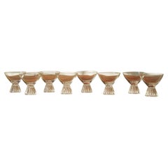 Verres à cocktail vintage dans le style de Paden City, lot de 8