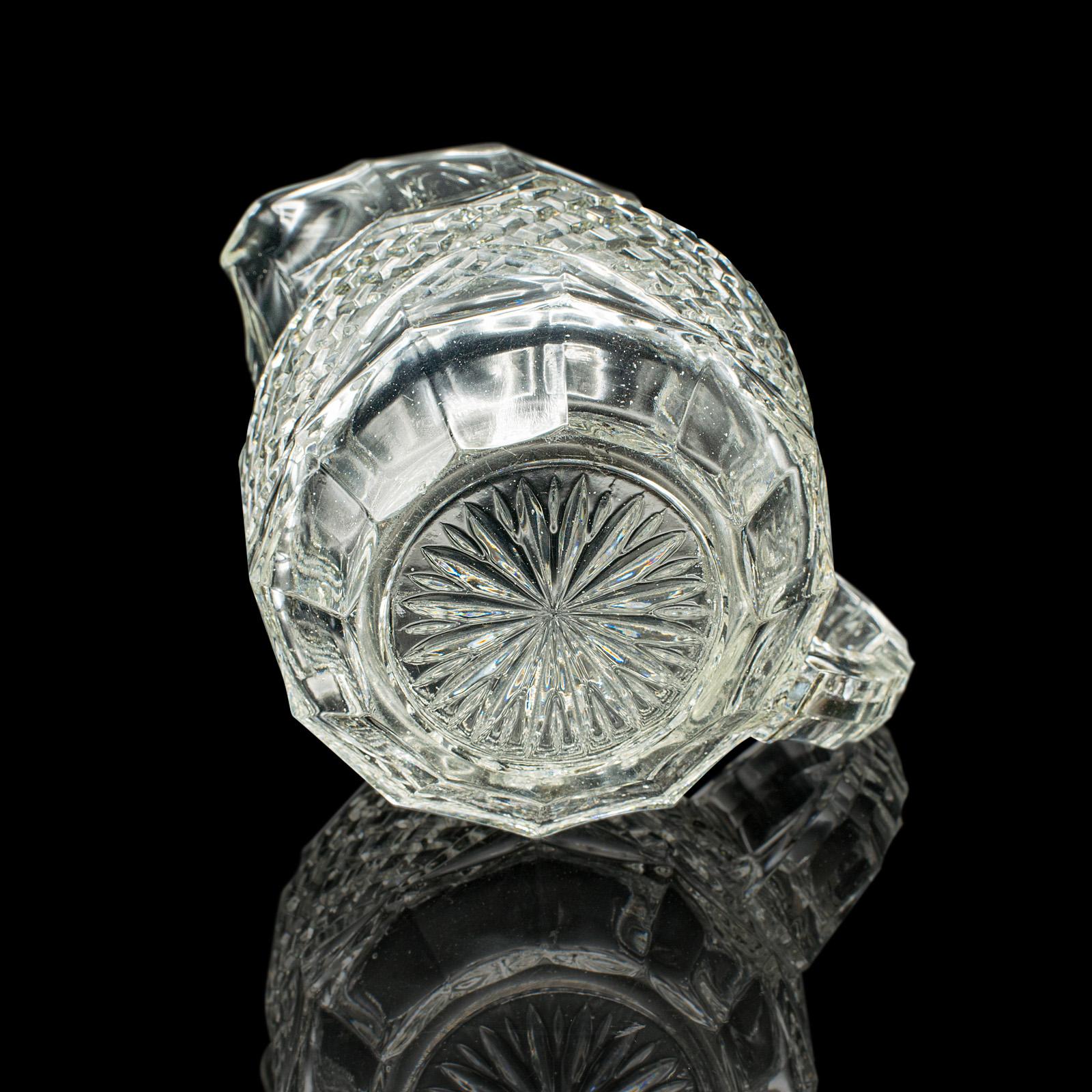 Vintage Cocktail Ausgießer, Englisch, geschliffenes Glas, Punschkrug, Mitte des Jahrhunderts, CIRCA 1960 im Angebot 3