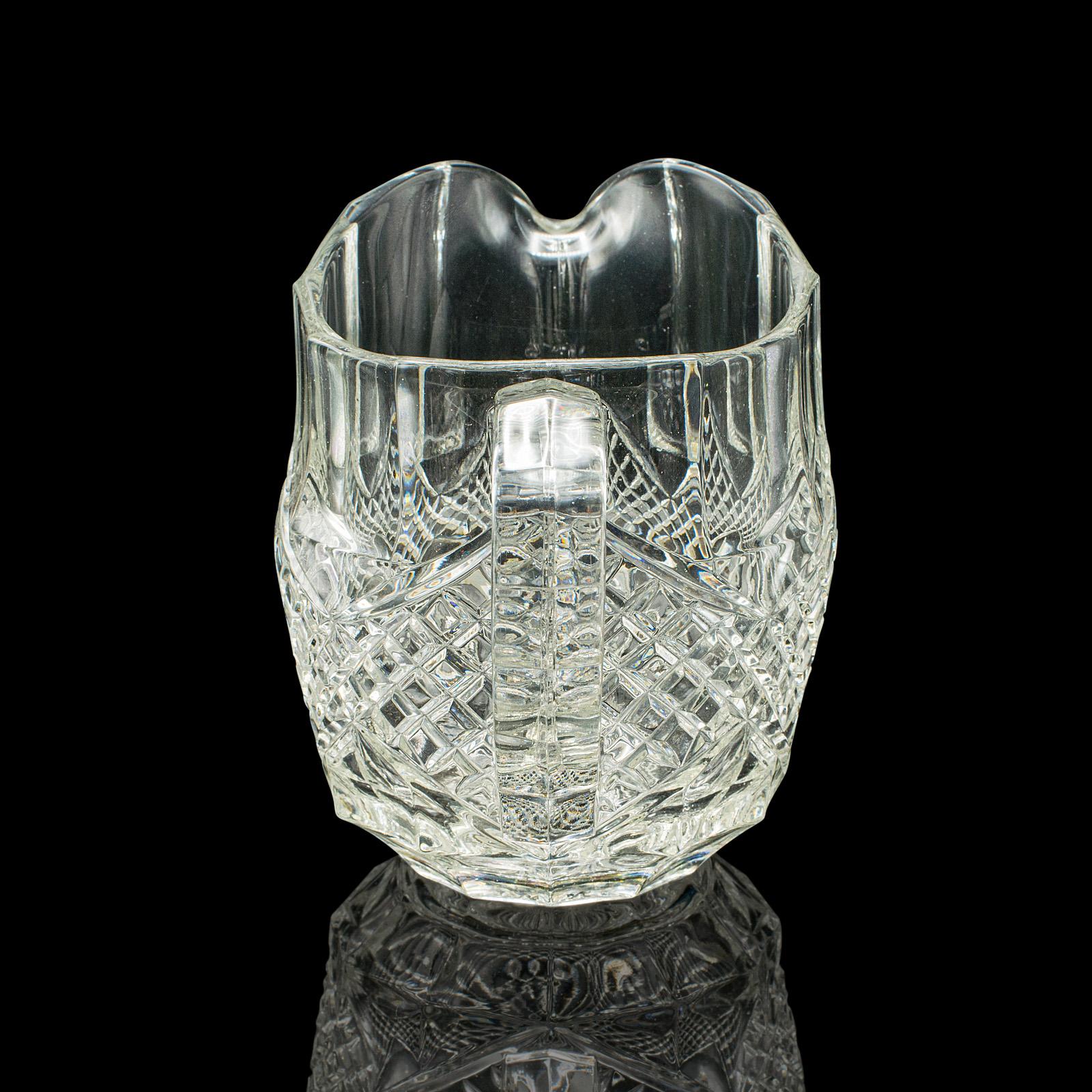 Vintage Cocktail Ausgießer, Englisch, geschliffenes Glas, Punschkrug, Mitte des Jahrhunderts, CIRCA 1960 (Britisch) im Angebot