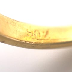 Vintage Cocktail Ring - 22K Yellow gold, 0.50ct Emerald, 0.50ct Diamonds