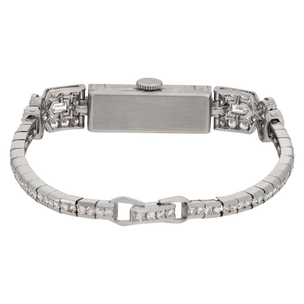 Women's  Vintage Cocktail watch in platinum and diamonds