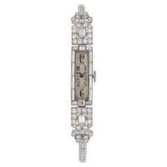 Vintage Cocktail watch in platinum and diamonds