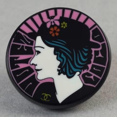 Vintage COCO CHANEL MADEMOISELLE Profile Pin Brooch