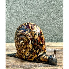 Caracol de concha de coco vintage