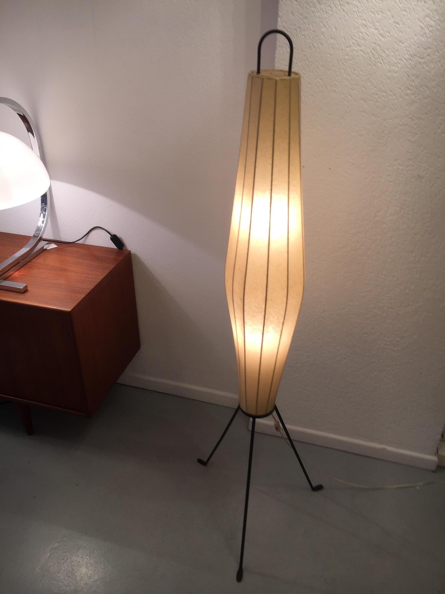 Lampadaire Cocoon vintage « Lugano » de H. Klingele, Pays-Bas, années 1950 en vente 1