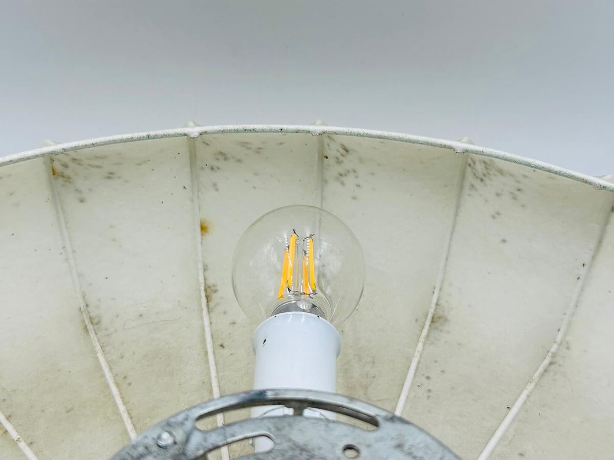 Vintage Cocoon Flush Mount Ceiling Light Marked FW Gepruft 5