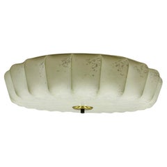 Vintage Cocoon Flush Mount Ceiling Light Marked FW Gepruft