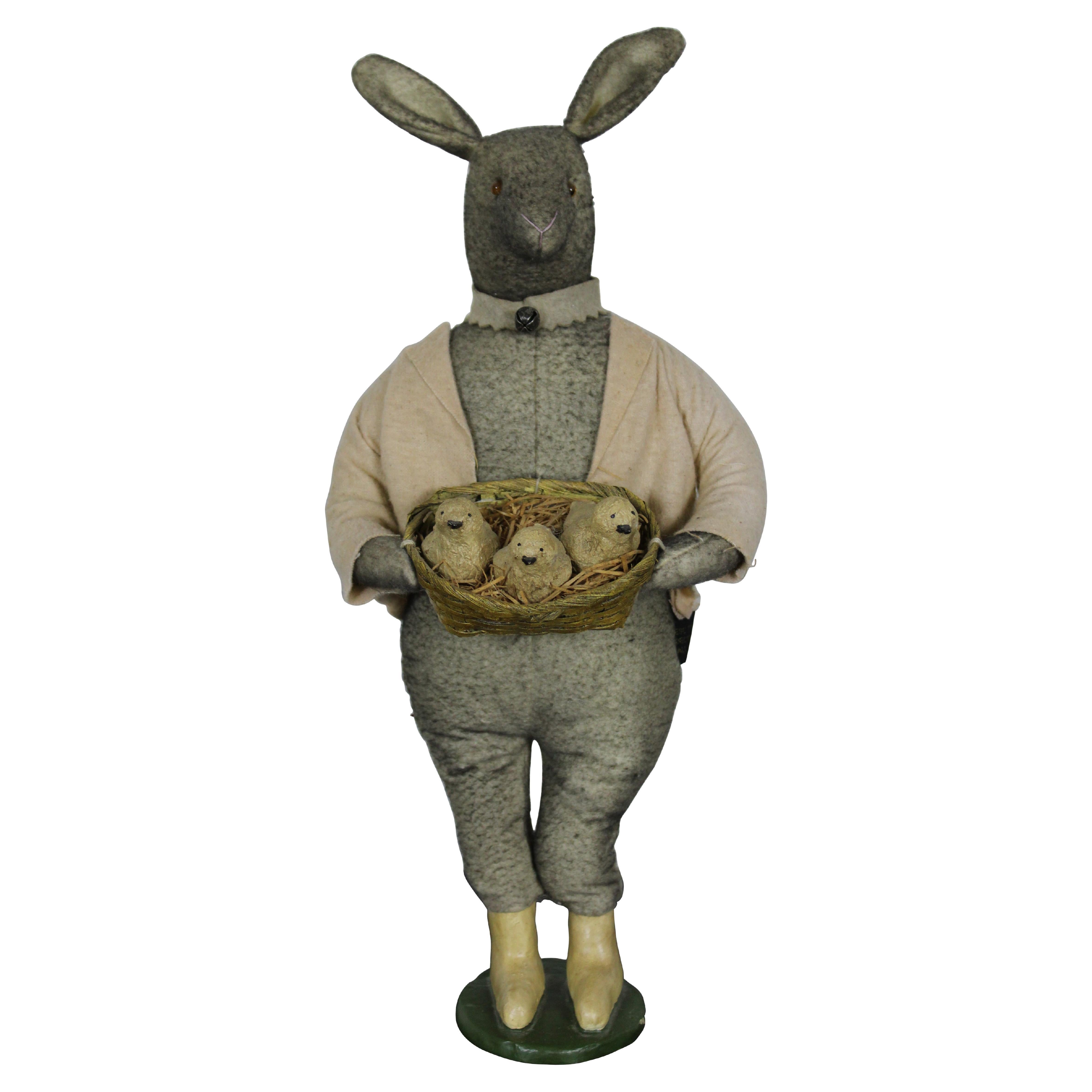 Easter Bunny Vintage Inspired Collectible  Folk Art Doll Sculpture
