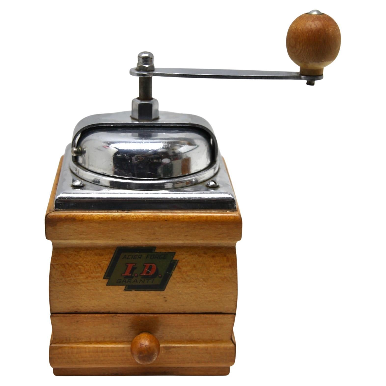 Vintage Coffee Grinder I.D. 1940s-1950s Germany, Retro Kitchen For Sale