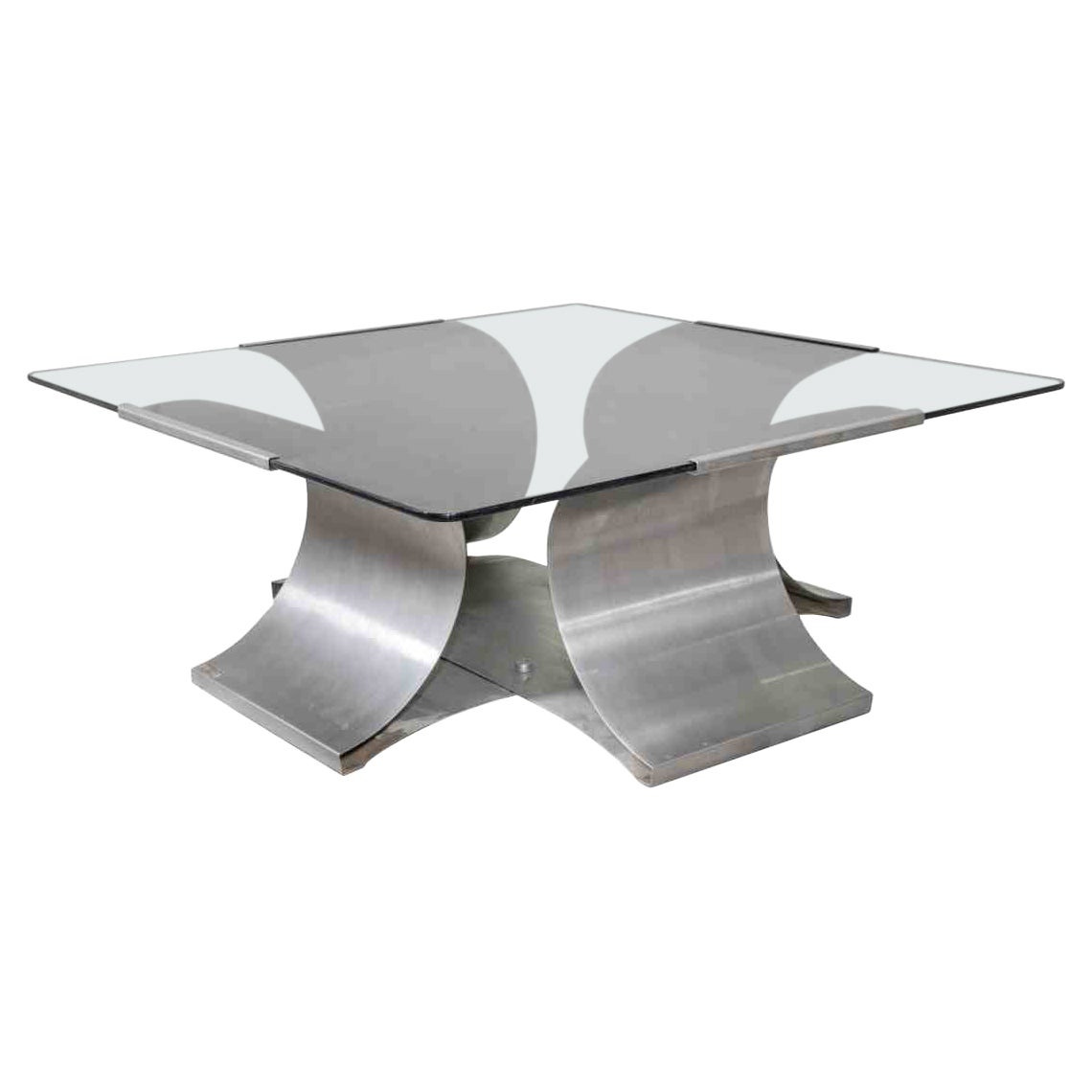 Vintage Coffee Table attr. to François Monnet, Italy, 1970s