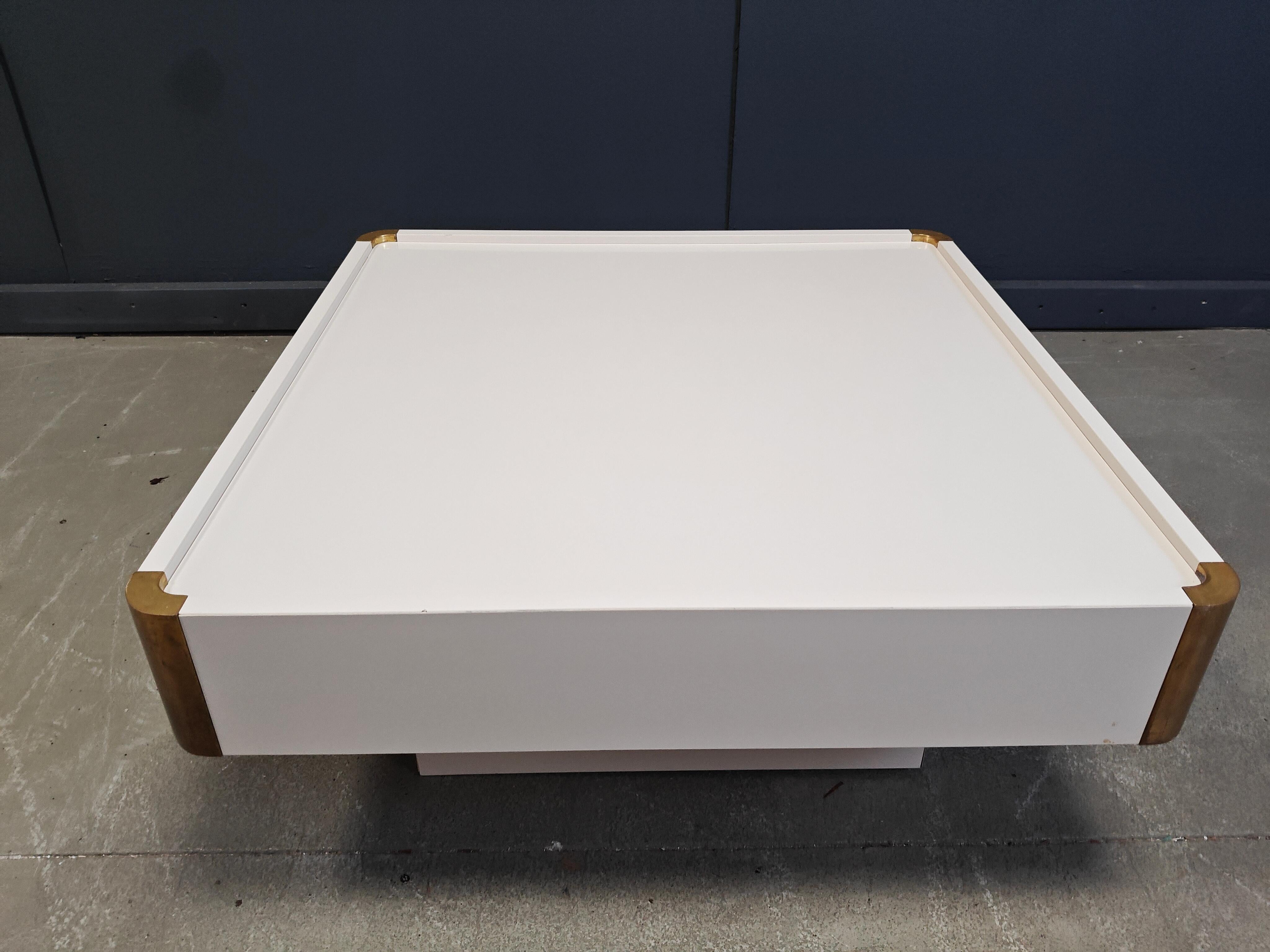 italien Table basse vintage attribuée à Willy Rizzo, 1970 en vente