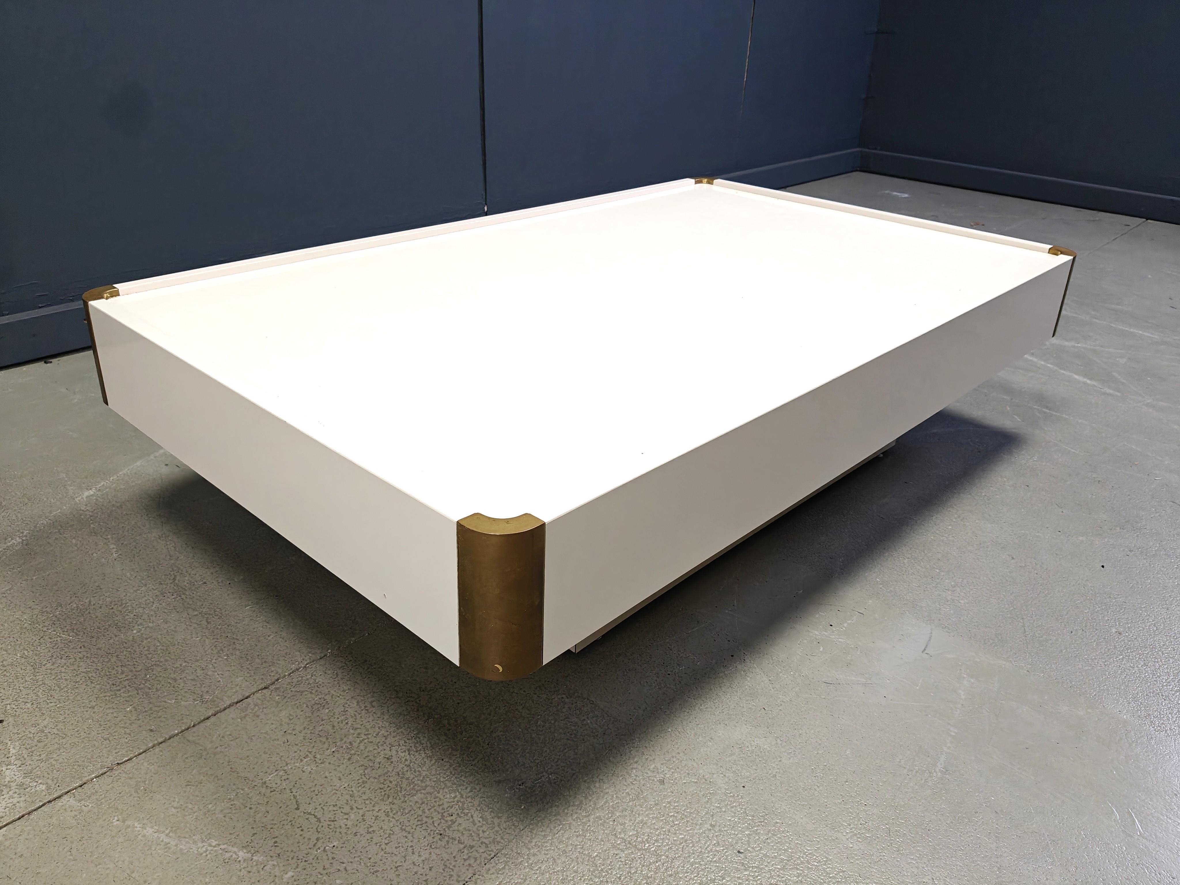 Late 20th Century Vintage coffee table attributed to Willy Rizzo, 1970s For Sale