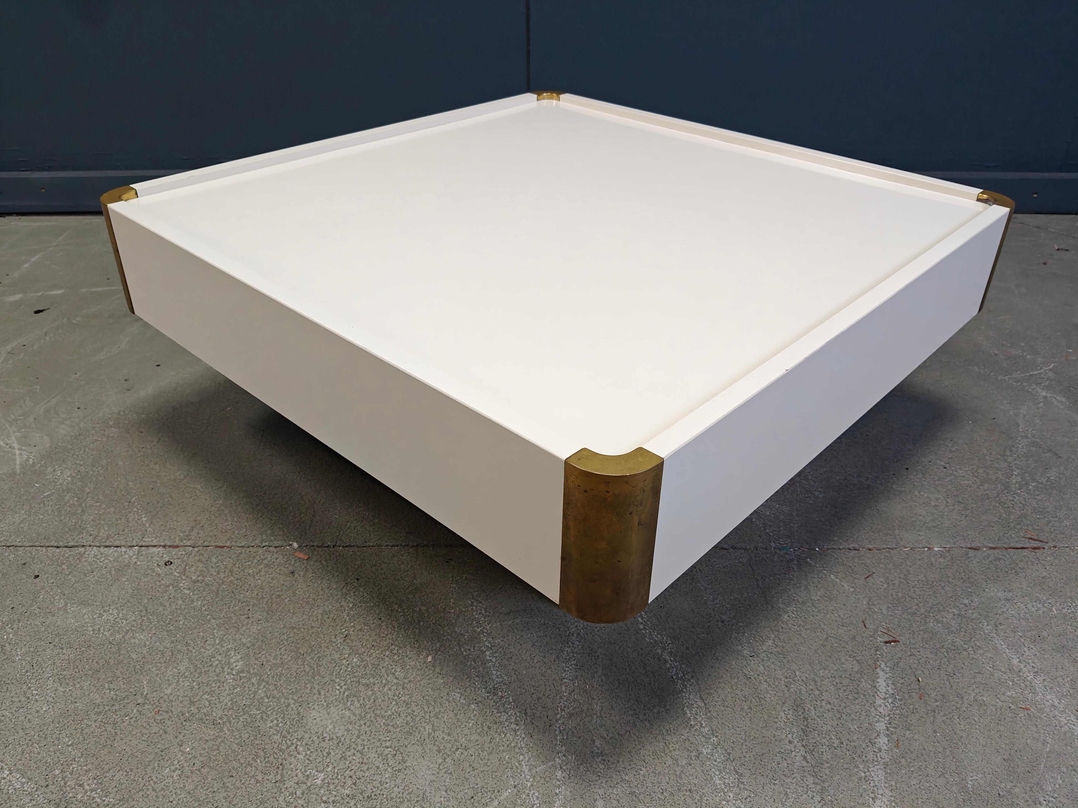 Table basse vintage attribuée à Willy Rizzo, 1970 en vente 1