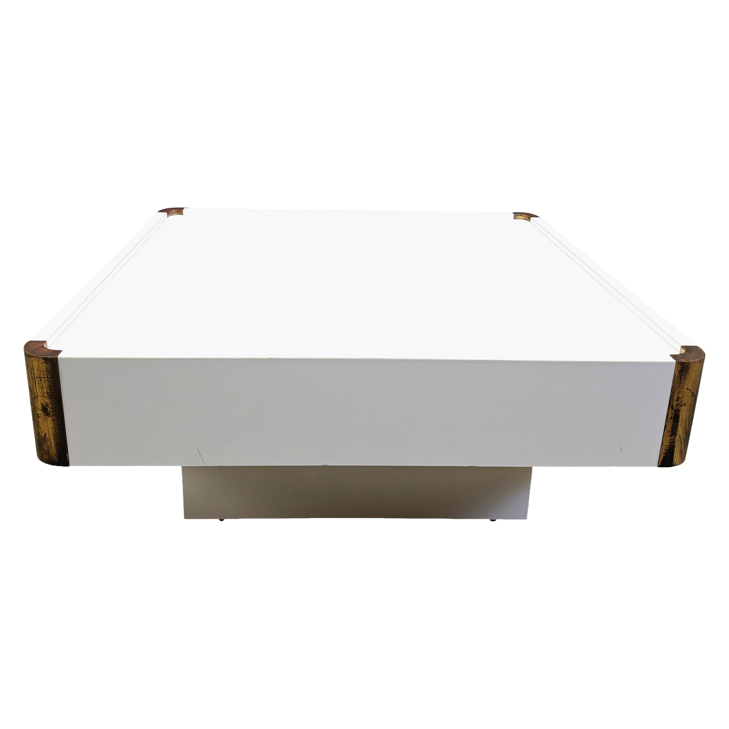 Table basse vintage attribuée à Willy Rizzo, 1970