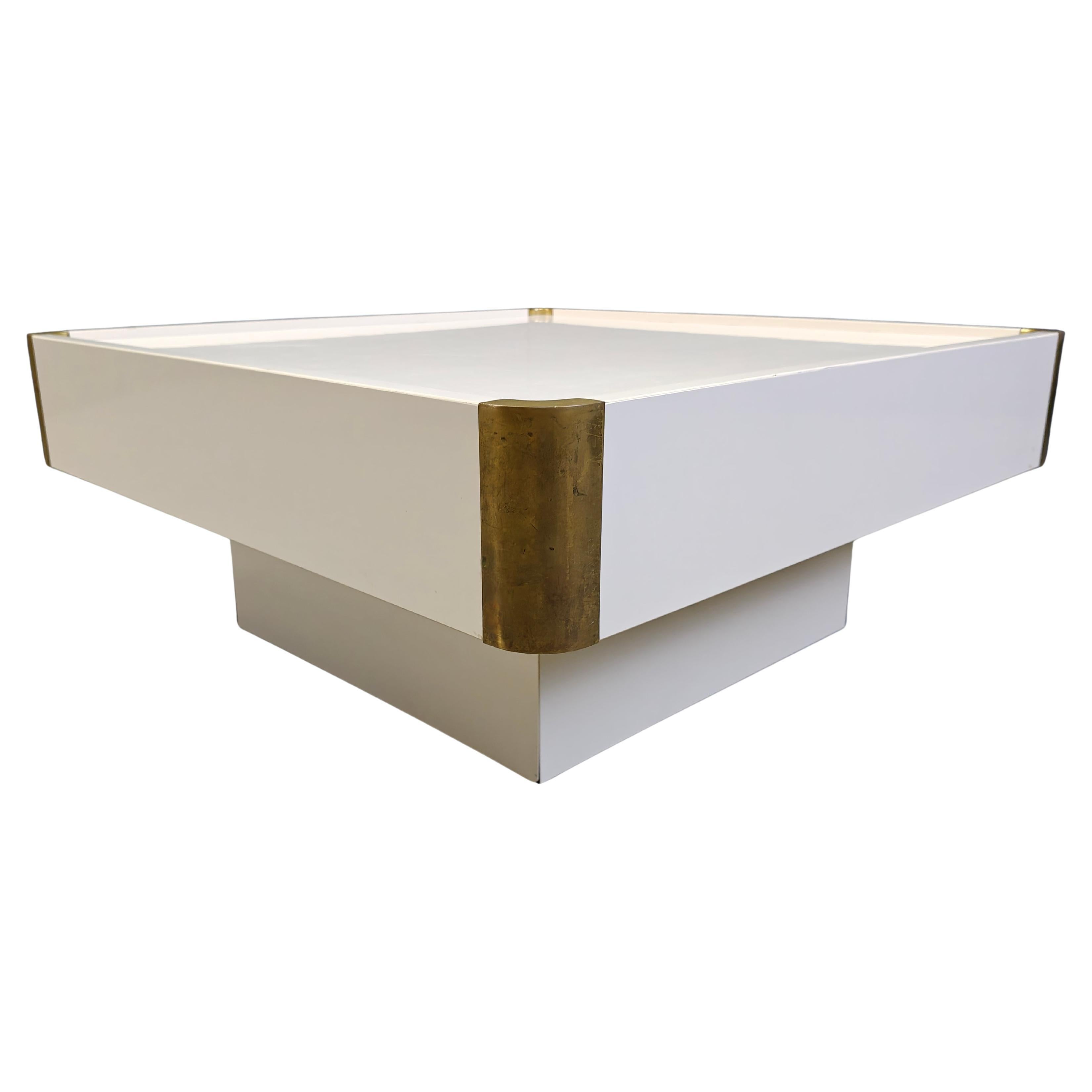 Vintage coffee table attributed to Willy Rizzo, 1970s