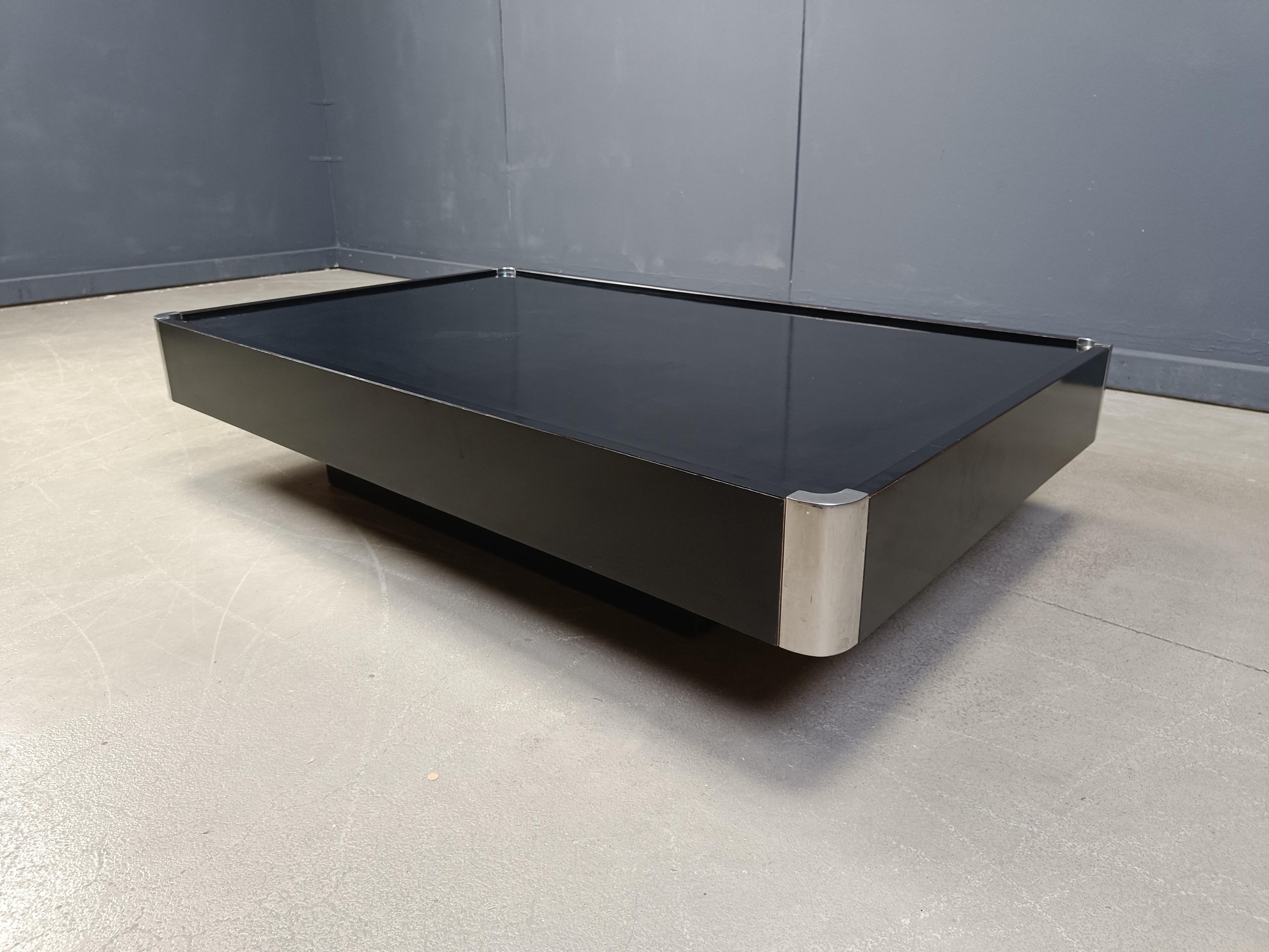 Hollywood Regency Table basse vintage attribuée à Willy Rizzo pour Mario Sabot, années 1970 en vente