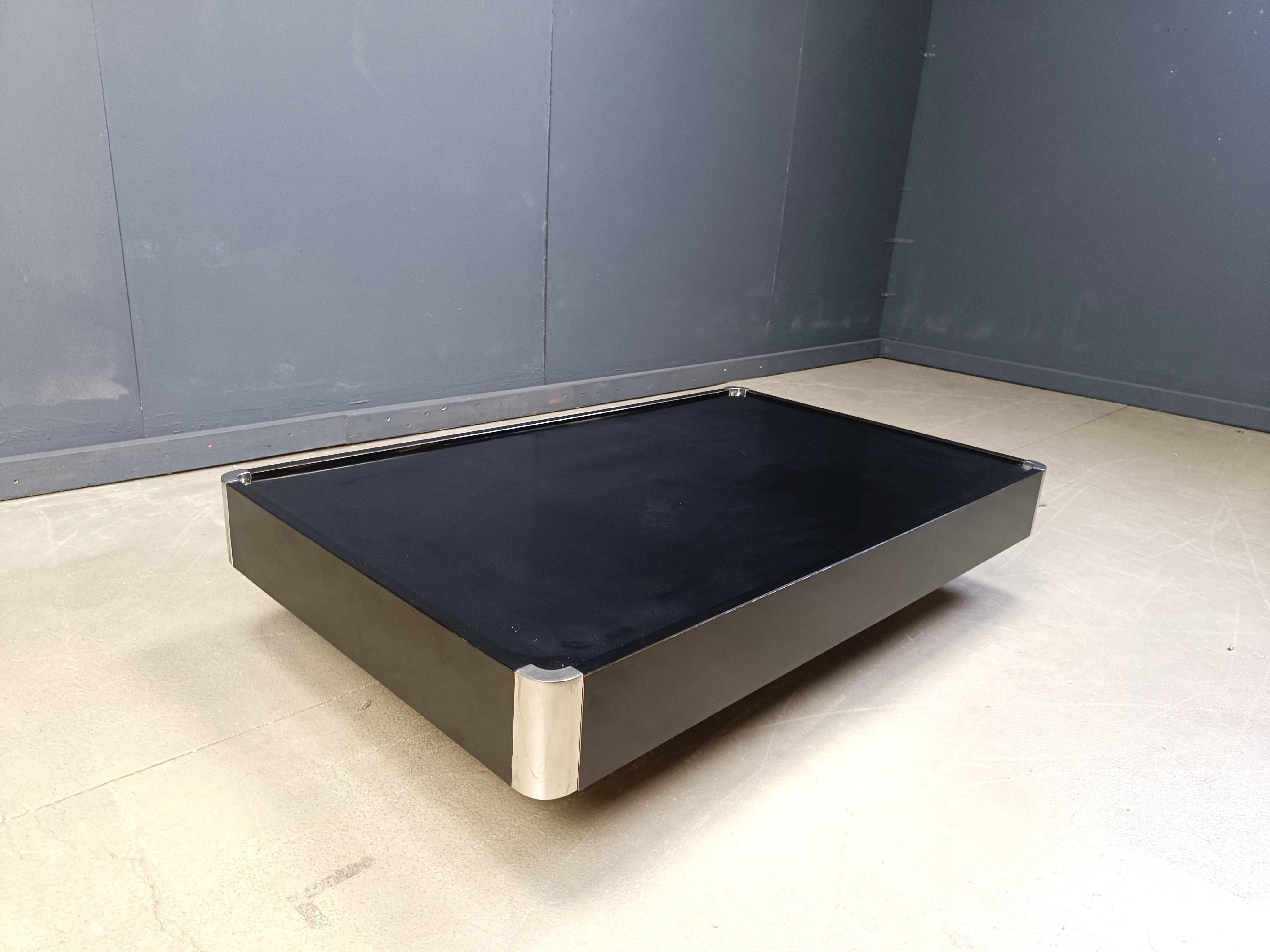 Fin du 20e siècle Table basse vintage attribuée à Willy Rizzo pour Mario Sabot, années 1970 en vente