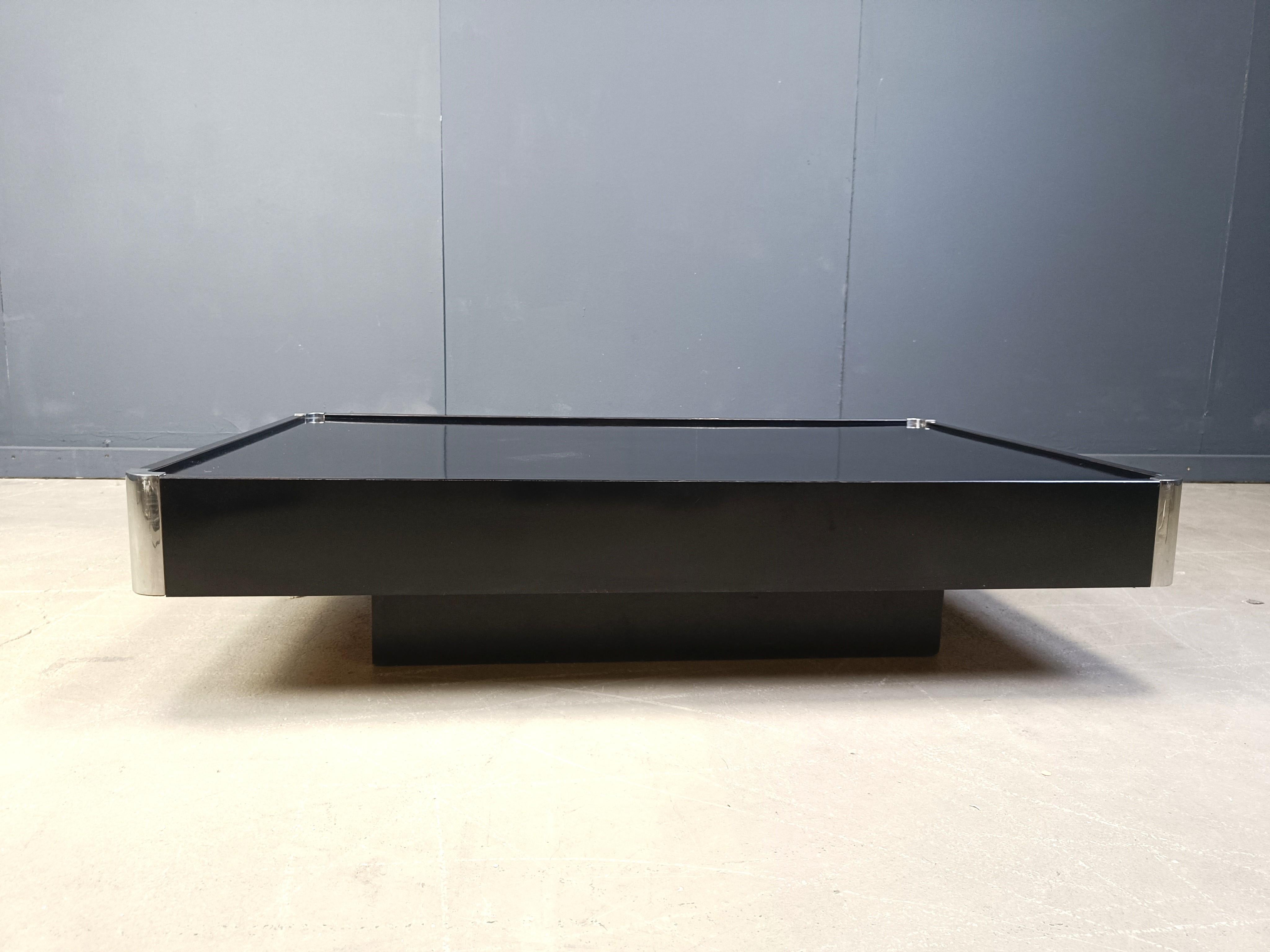 Table basse vintage attribuée à Willy Rizzo pour Mario Sabot, années 1970 en vente 1