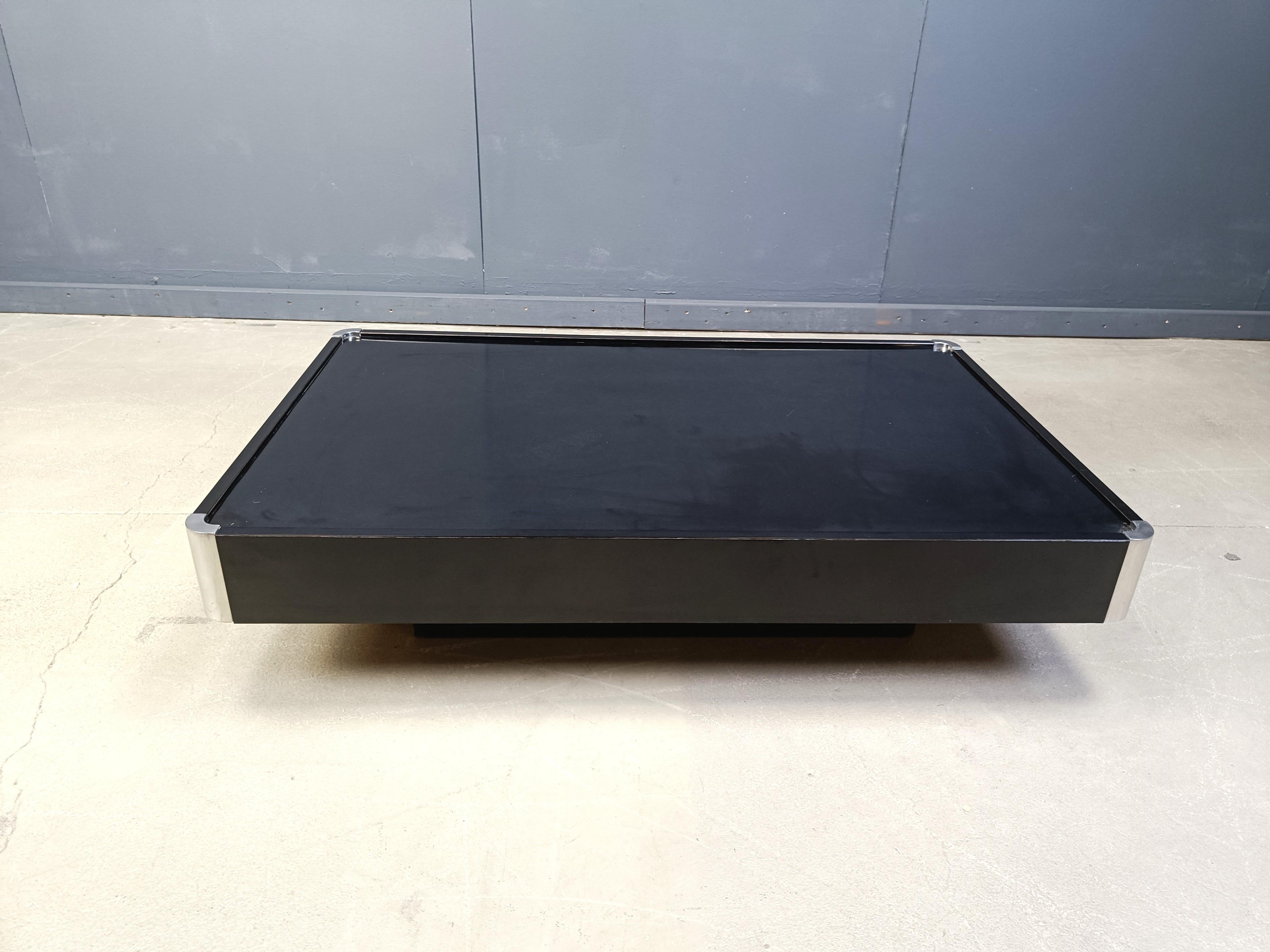 Table basse vintage attribuée à Willy Rizzo pour Mario Sabot, années 1970 en vente 2