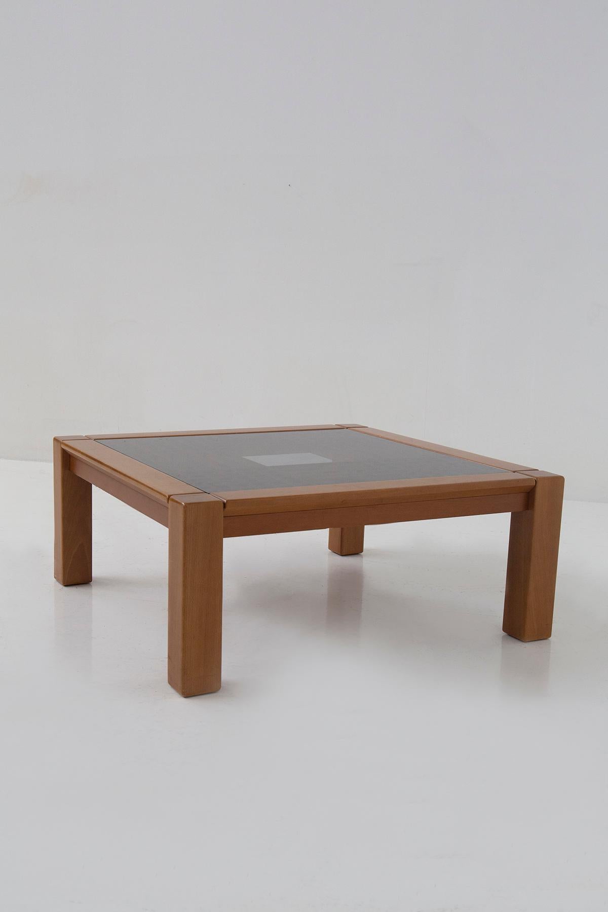 Vintage coffee table by Ettore Sottsass for Santambrogio and De Berti For Sale 4