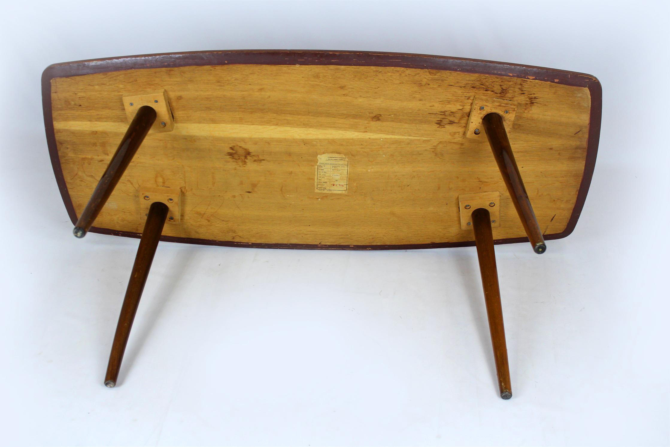 Couchtisch im Vintage-Stil von Jitona, Tschechoslowakei, 1960 im Angebot 13