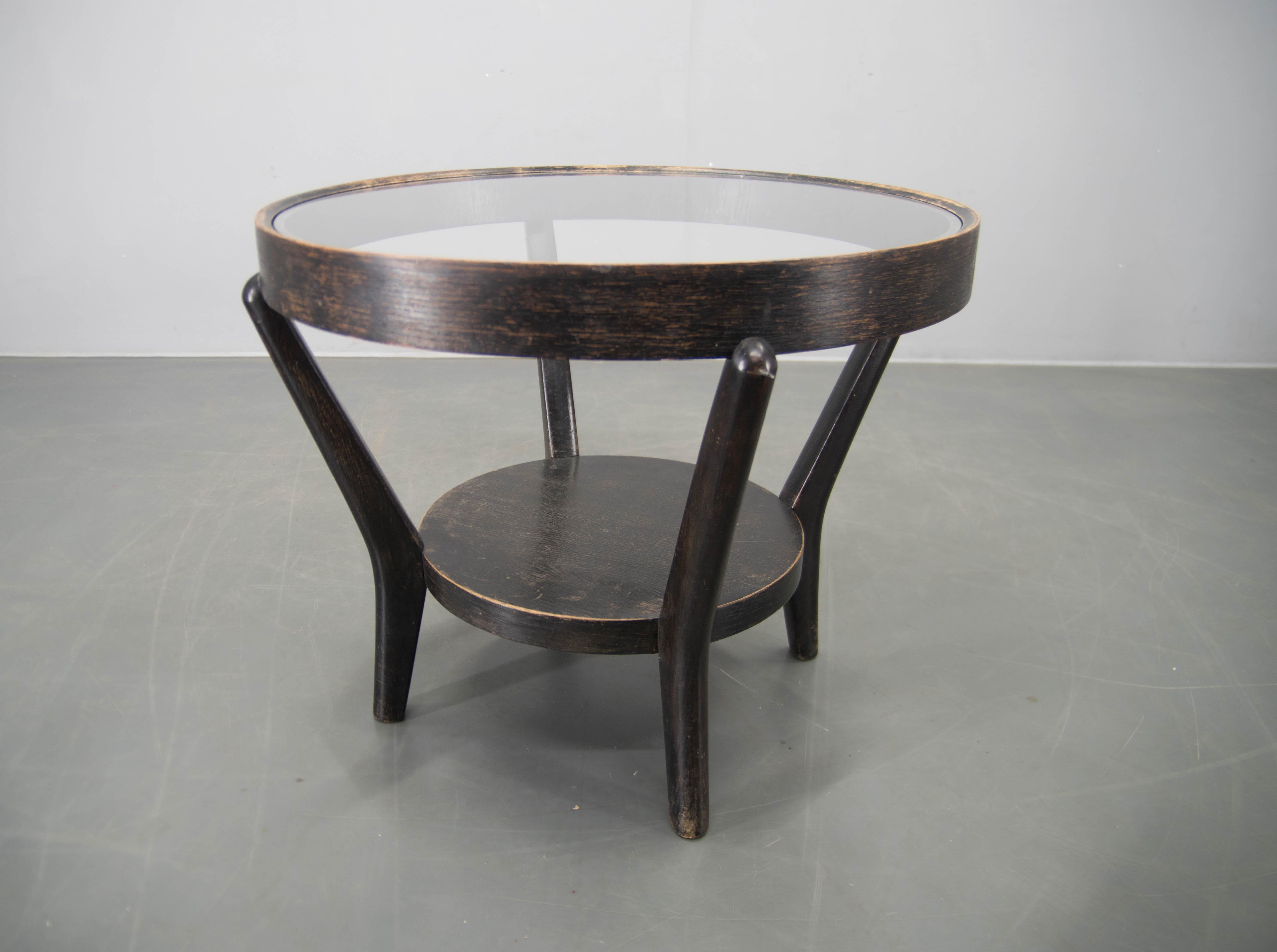 Tchèque Vintage Coffee Table by Karel Koželka and Antonín Kropáček, 1940s en vente