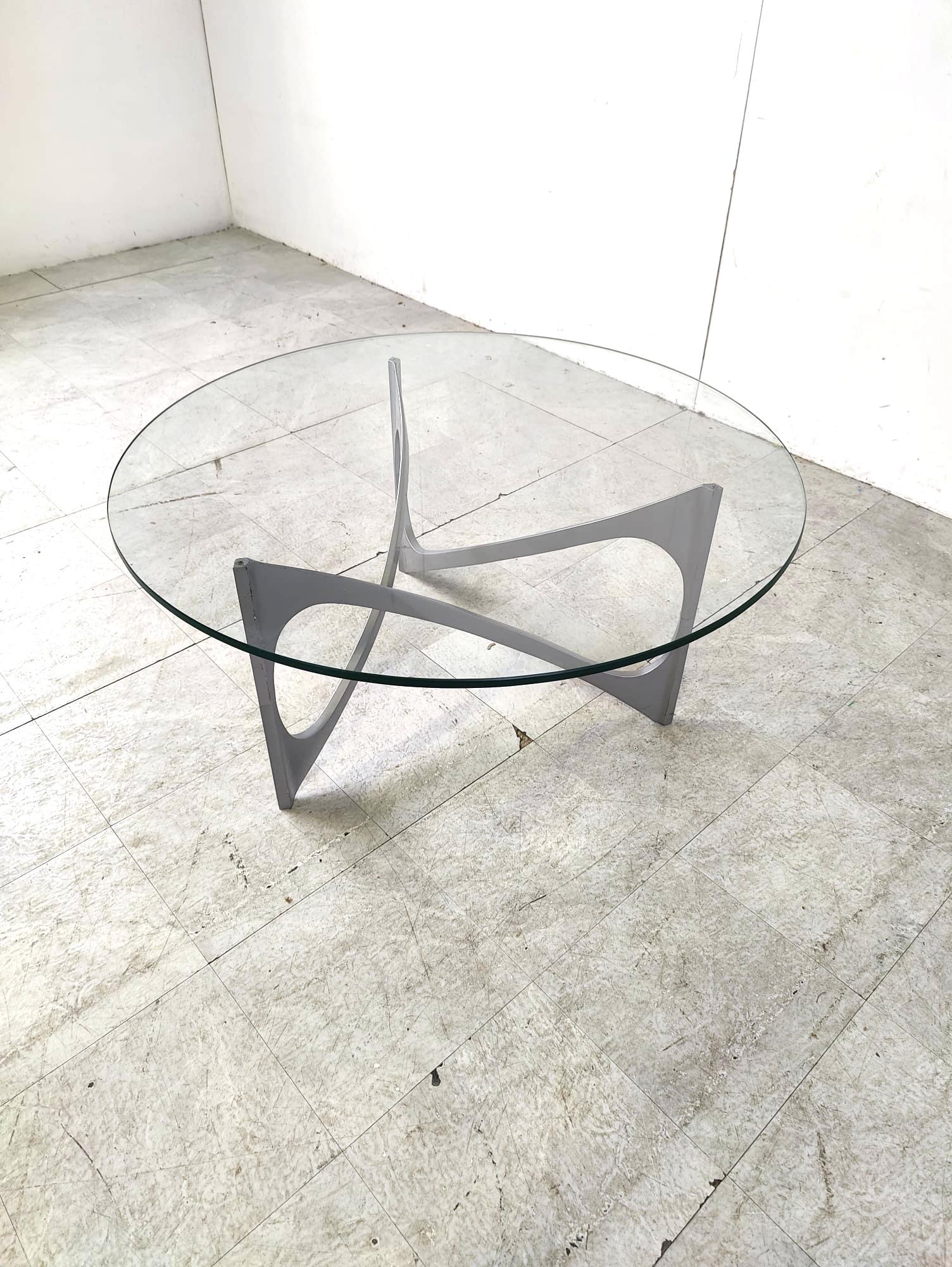 Vintage coffee table by Knut Hesterberg, 1970s For Sale 3