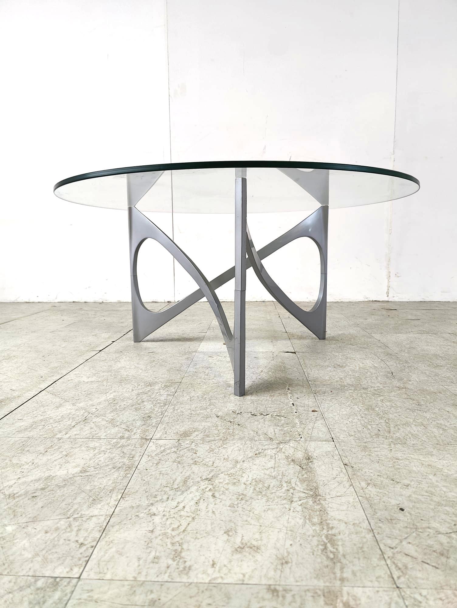 Vintage coffee table by Knut Hesterberg, 1970s For Sale 4