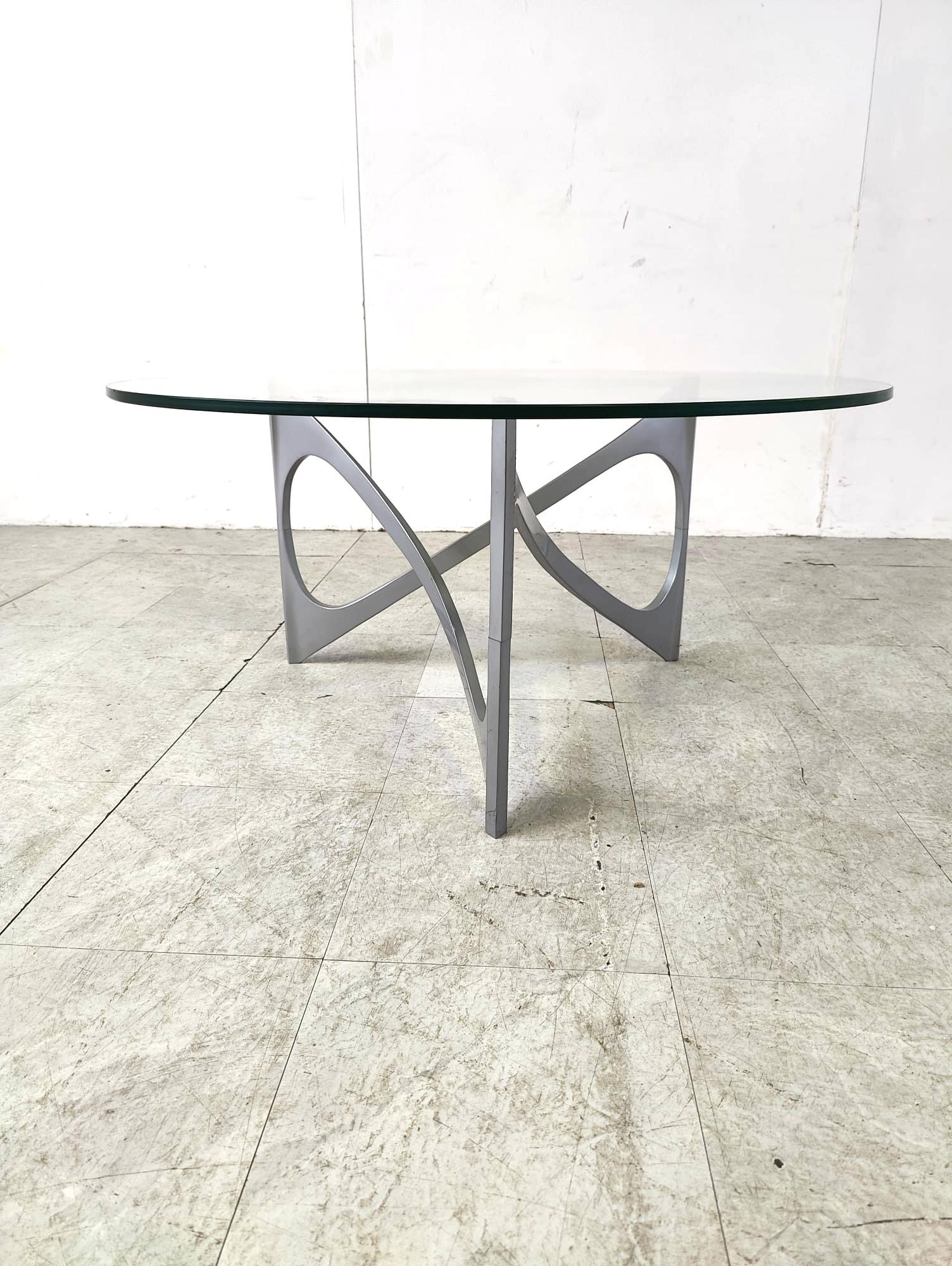 Vintage coffee table by Knut Hesterberg, 1970s For Sale 5